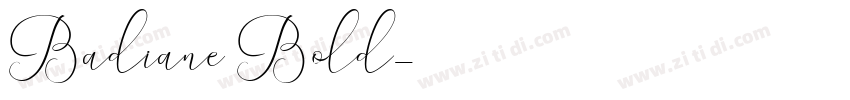 Badiane Bold字体转换